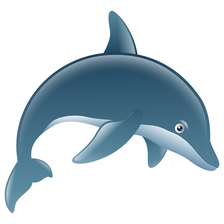 Vektor cartoon delphin springen
