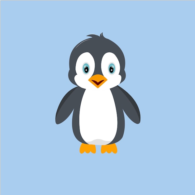 Cartoon-design niedlicher pinguin-baby-vektor und illustration