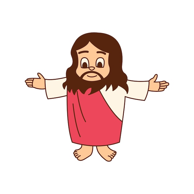 Vektor cartoon-design von jesus christus segen für alle vektorillustration