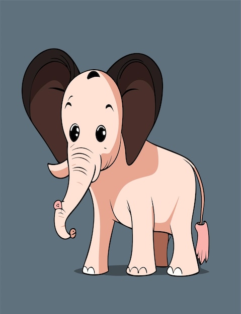 Vektor cartoon-elefant-2d-vektordesign