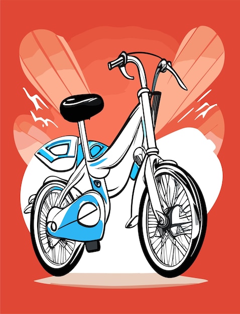 Cartoon-Fahrrad-2D-Vektordesign