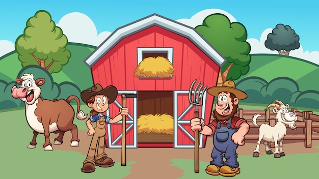 Vektor cartoon_farm