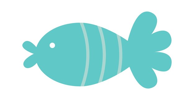 Cartoon-Fisch-Symbol Vektor-Illustration