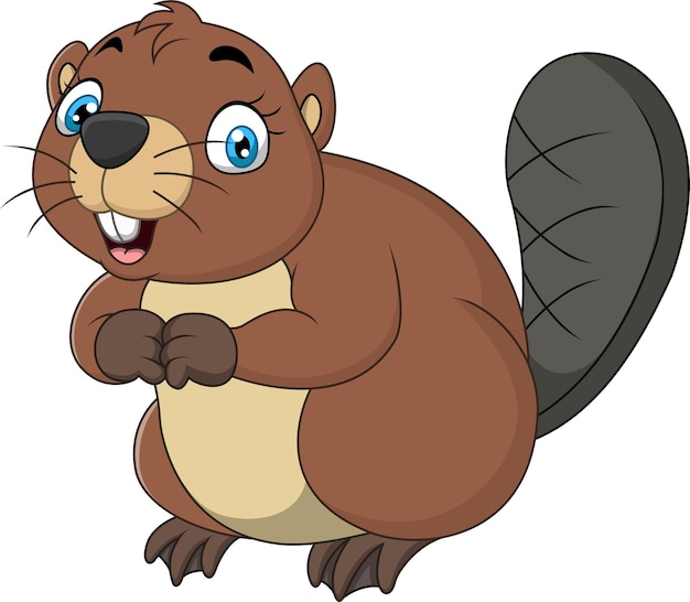 Cartoon glücklicher Biber