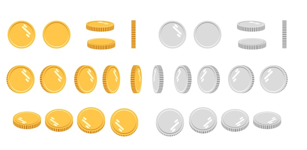 Cartoon Gold- und Silbermünzen festgelegt