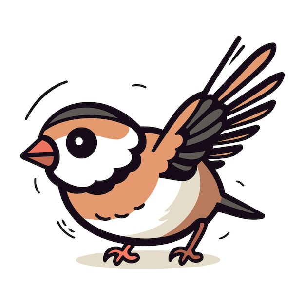 Vektor cartoon-illustration des niedlichen bullfinch-vogel-tiercharakters