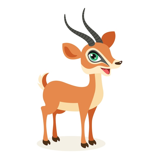 Cartoon-illustration einer antilope