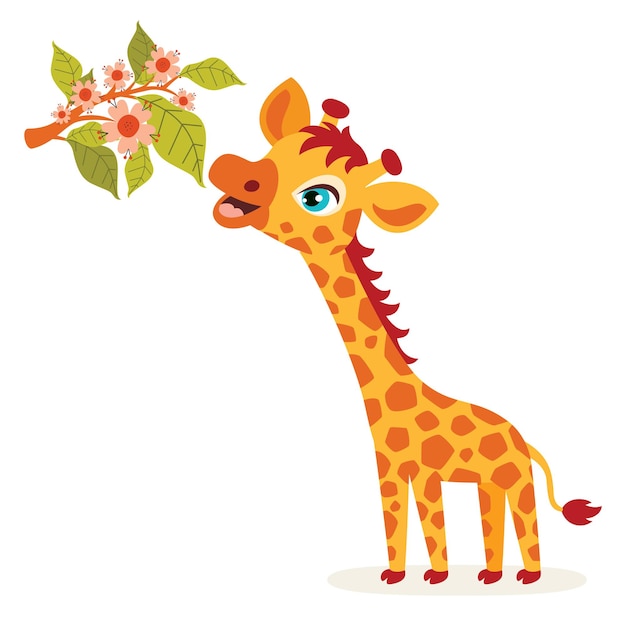 Cartoon-illustration einer giraffe