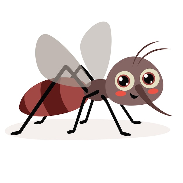 Cartoon-illustration einer mücke