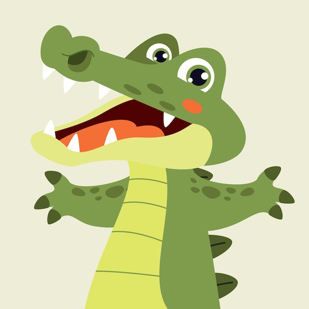 Cartoon-illustration eines krokodils
