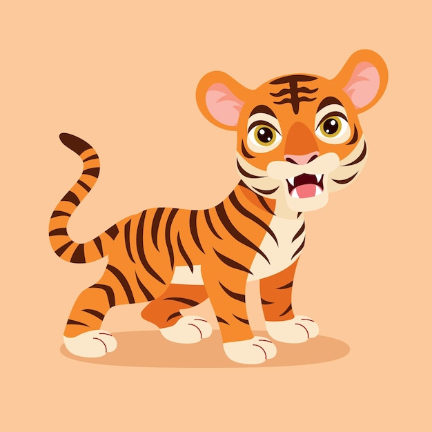 Cartoon-illustration eines tigers