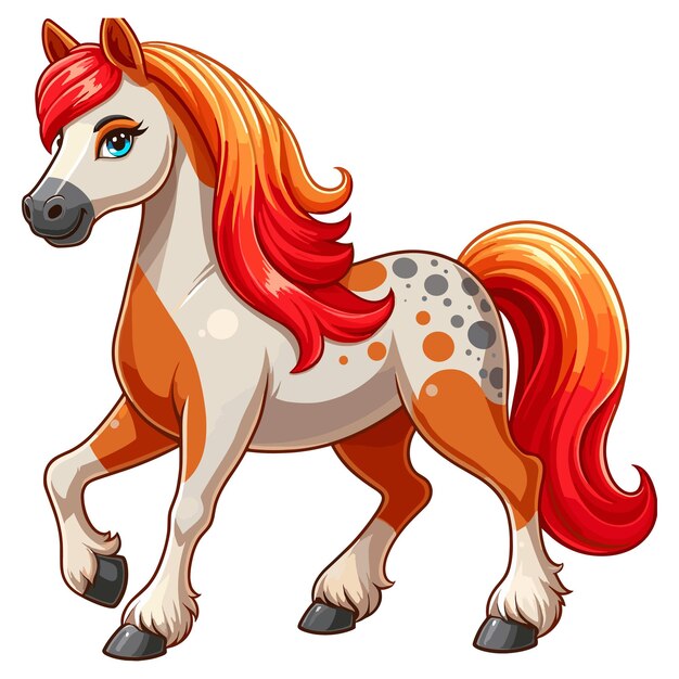 Cartoon-illustration von cute horse vector