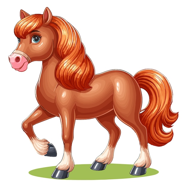 Cartoon-illustration von cute horse vector