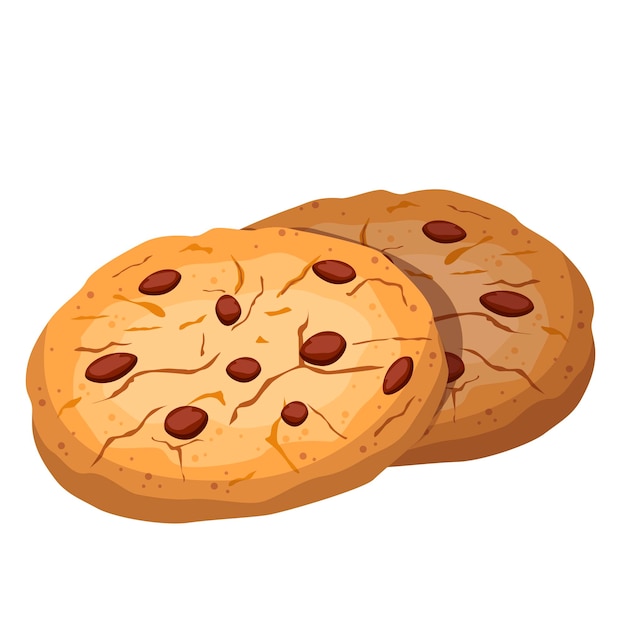 Cartoon-Kekse mit Schokolade Vektor-Illustration