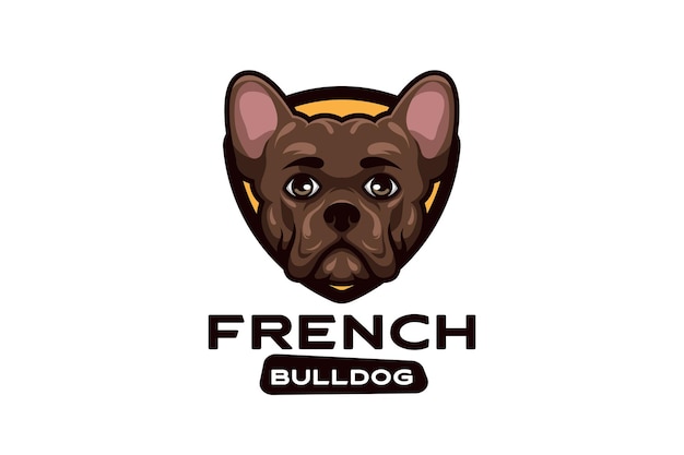 Cartoon-logo für hund mit kreativem und stilvollem konzept