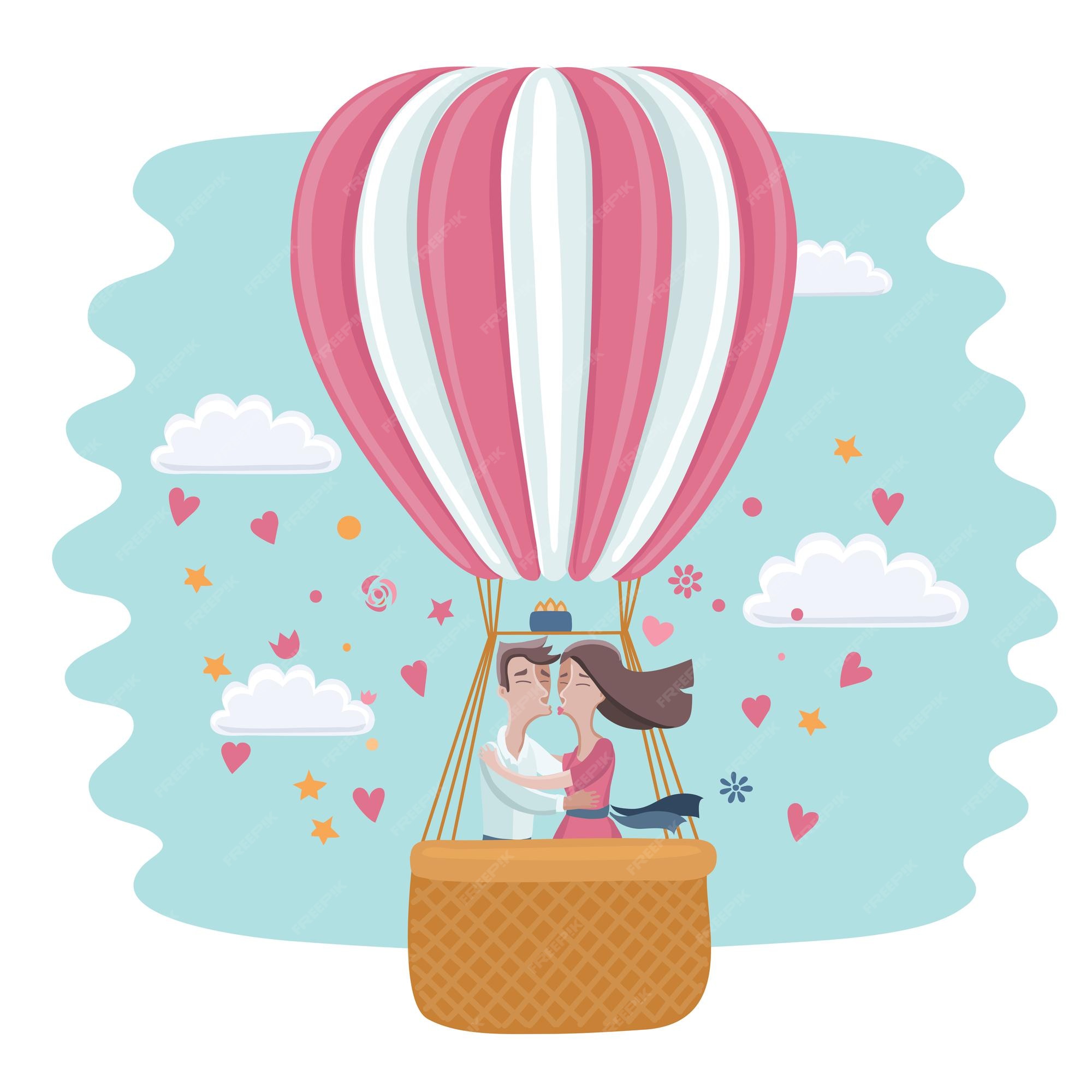 Cartoon lustige illustration der liebe, die paar in einem