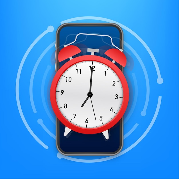 Cartoon-mockup mit schwarzem alarm-smartphone smartphone-mockup kalendererinnerung