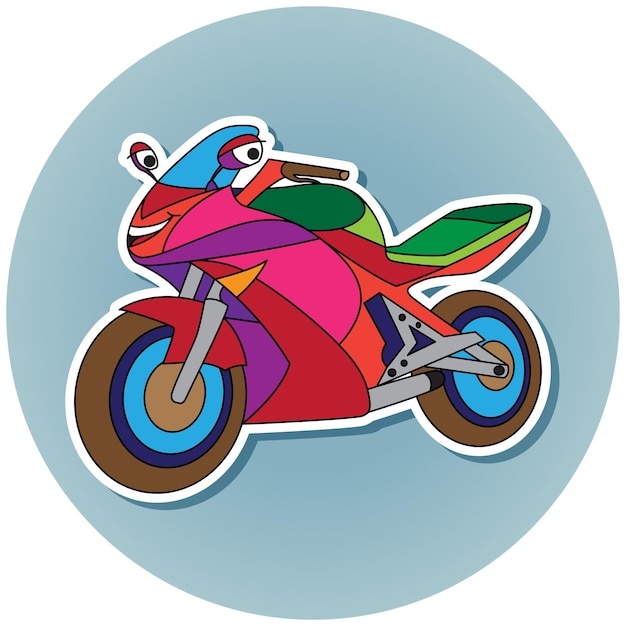 Cartoon-Motorrad