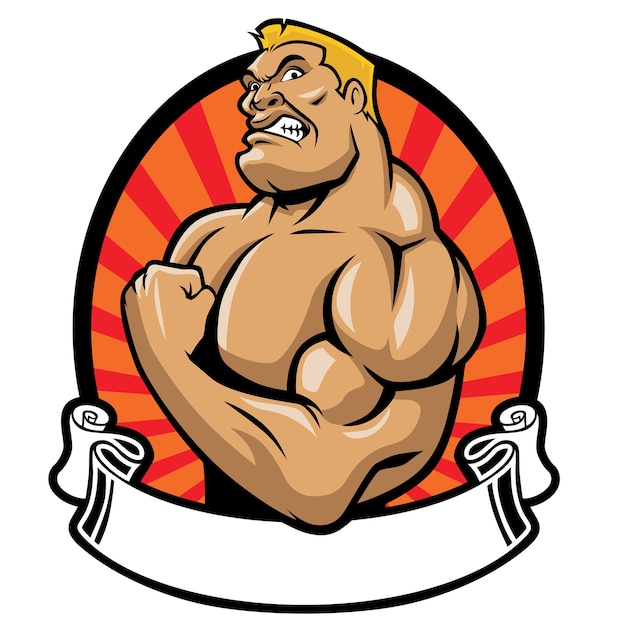 Cartoon muskel bodybuilder