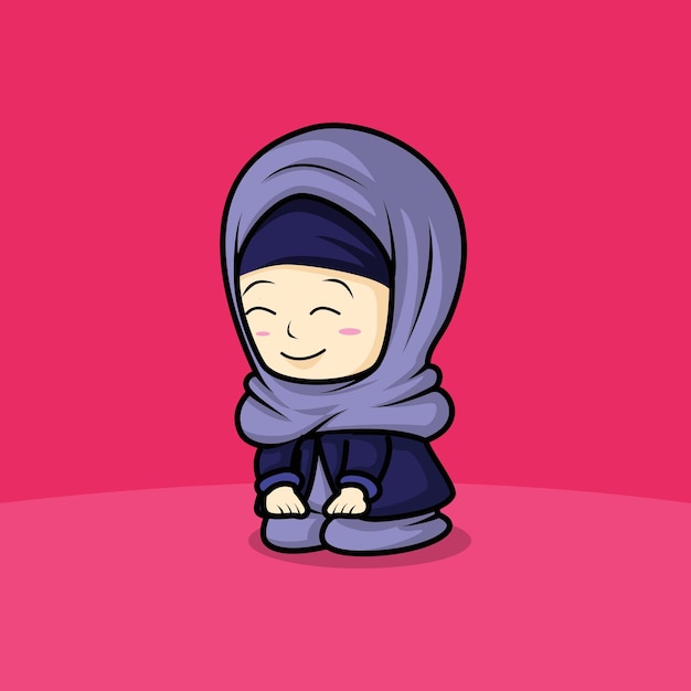 Cartoon muslimischer hijab 6