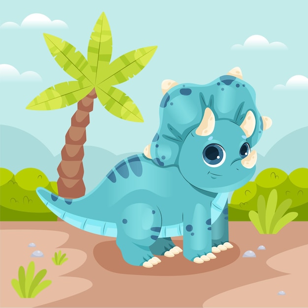 Cartoon niedlichen Baby-Dinosaurier