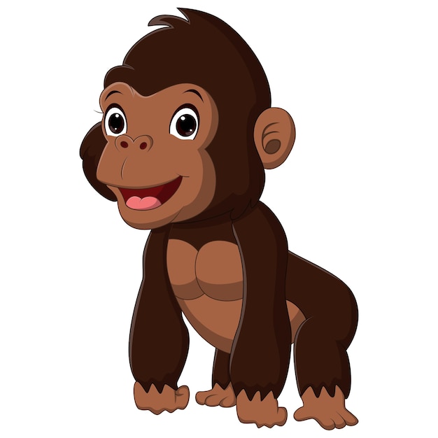 Cartoon niedlicher baby-gorilla