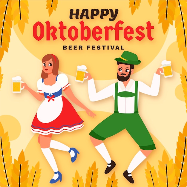 Cartoon-oktoberfest-abbildung