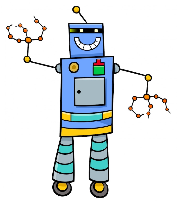 Vektor cartoon roboter fantasiefigur