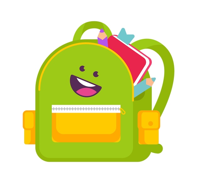 Cartoon-schulrucksack-symbol vektor-illustration