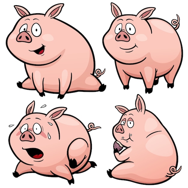 Cartoon schwein charakter