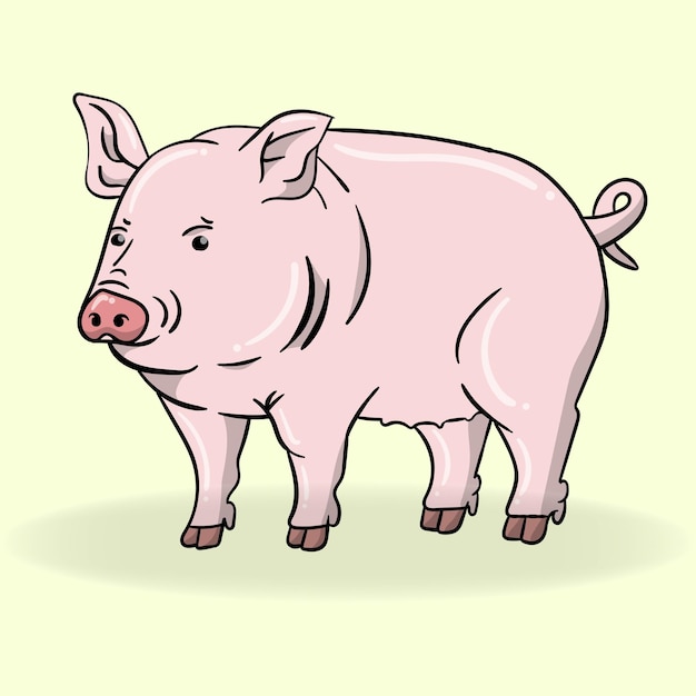 Cartoon Schwein Illustration und Vektor
