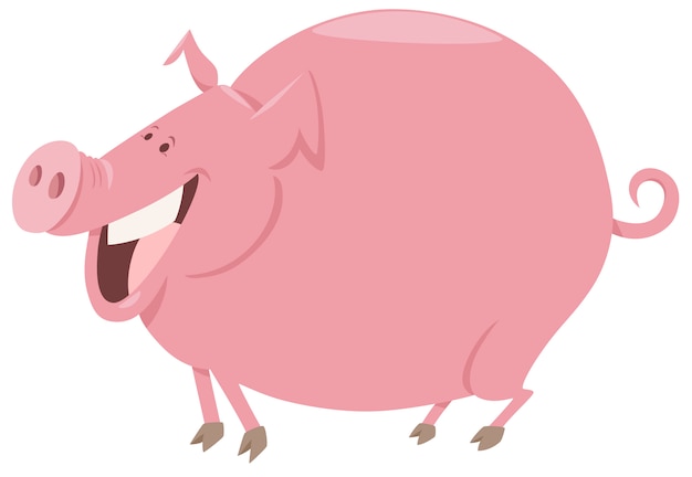 Vektor cartoon schwein nutztier charakter