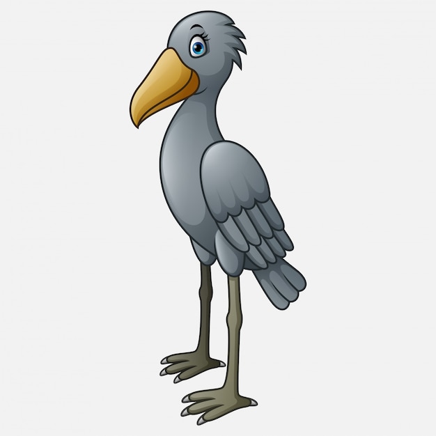 Cartoon shoebill-figur