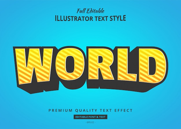 Cartoon stripped text style-effekt