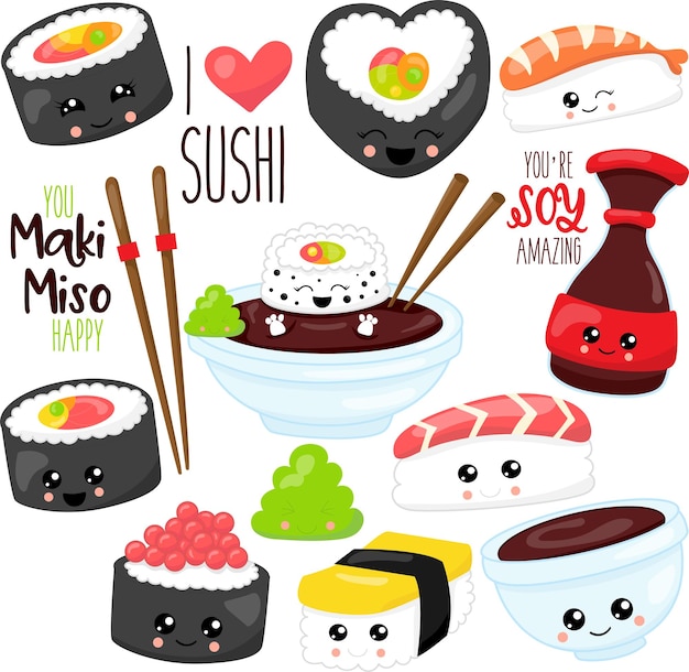 Cartoon-Sushi