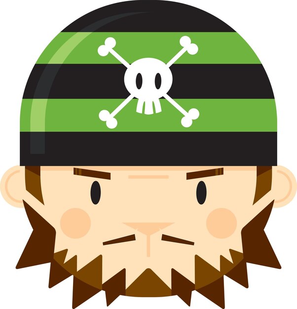 Vektor cartoon swashbuckling bandana pirat illustration