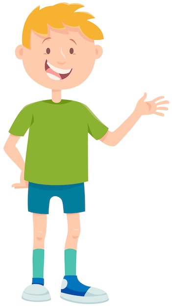 Cartoon Teenager Junge
