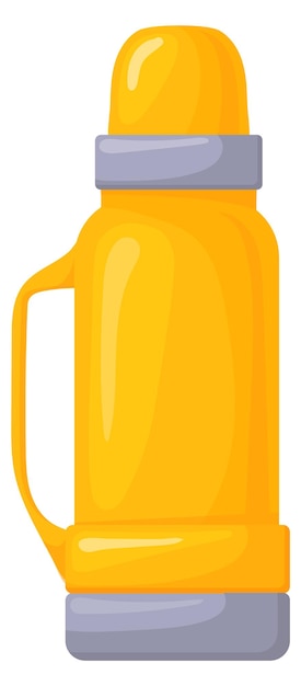 Vektor cartoon-thermos-symbol reisegetränkebehälter wanderflasche