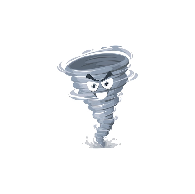 Cartoon Tornado Charakter Sturm oder Wirbelwind