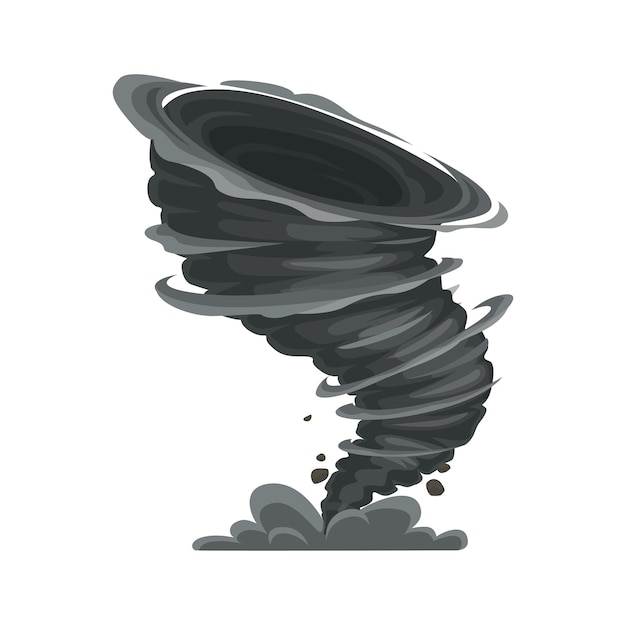 Vektor cartoon-tornado-sturmzyklon verdrehter wirbel