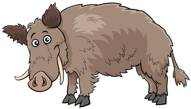 Vektor cartoon wildschwein lustige tierfigur