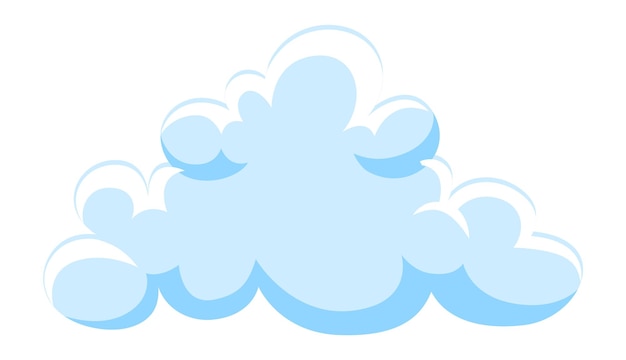 Vektor cartoon-wolke. flauschiger süßer stil. himmelshimmel-symbol