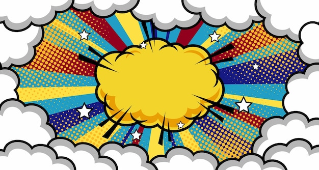 Cartoon-Wolken-Rauch-Hintergrund