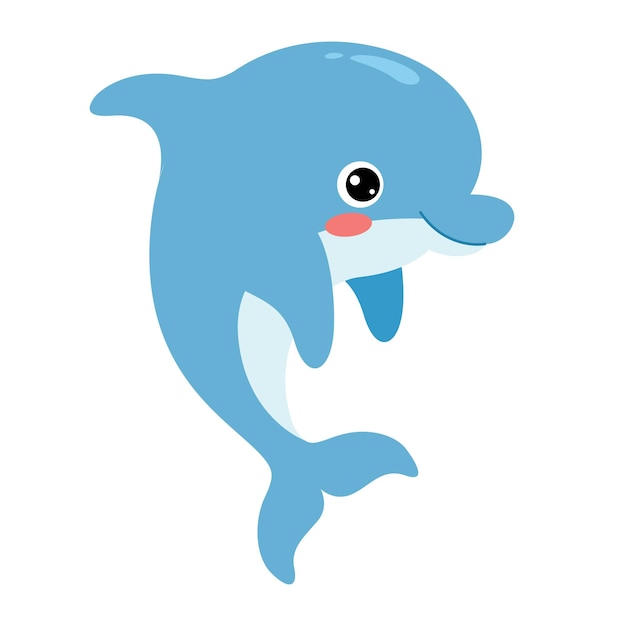 Cartoon-Zeichnung eines Delphins