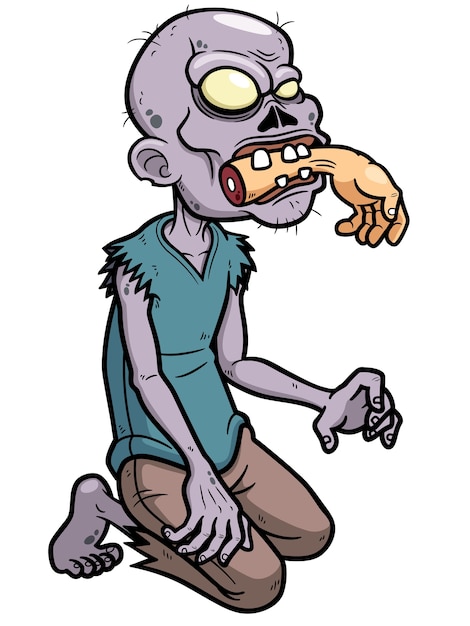 Vektor cartoon zombie
