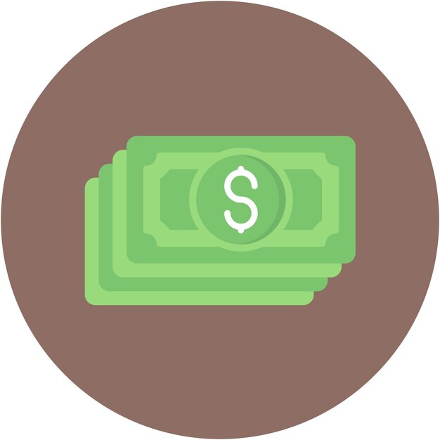 Cash-Vektor-Illustrationsstil