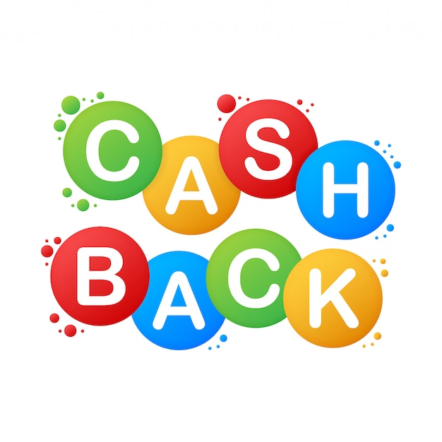 Cashback-symbol isoliert auf weiß