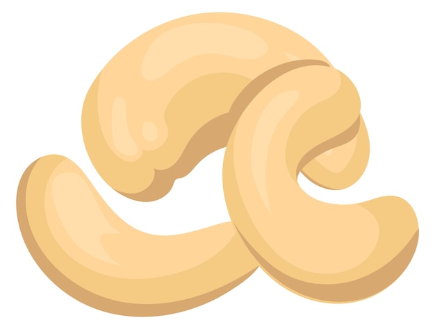 Cashew-cartoon-symbol snack für gesunde ernährung