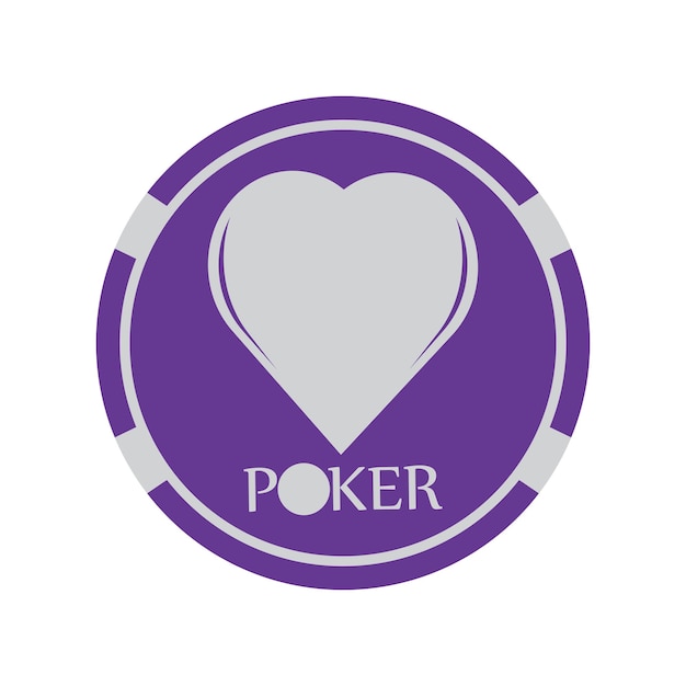 Casino-chip-symbol pokerchip-vektorsymbol-logocasino-chips für poker oder roulettevektorillustration isoliert auf weißem hintergrund