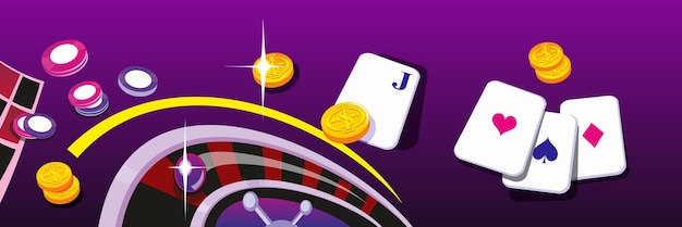 Casino-chips und beim roulette drehen. designkonzept für glücksspiel und erfolgreiches spiel.